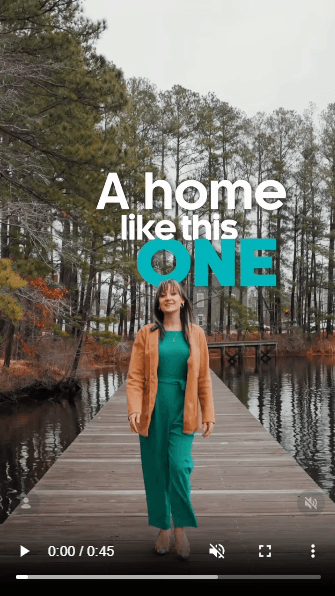 Amanda Ackiss showcasing a Virginia Beach listing in a St. Patrick's Day themed video