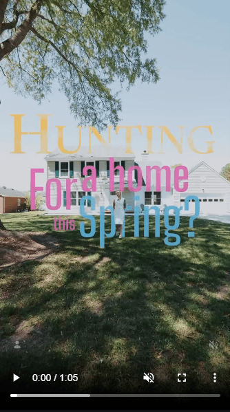 Amanda Ackiss showcasing a Chesapeake, Virginia listing in an Easter themed video